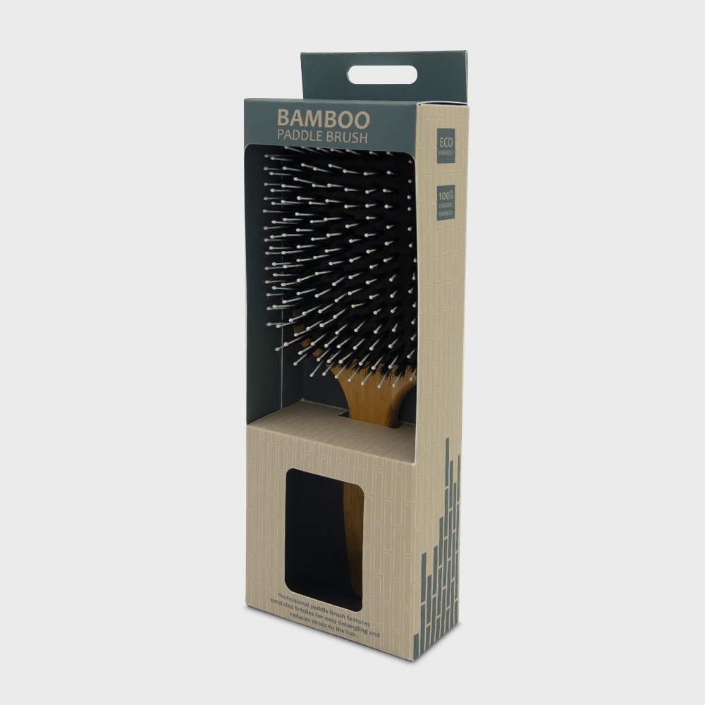 Bamboo Paper Packaging - Paddle Brush Box