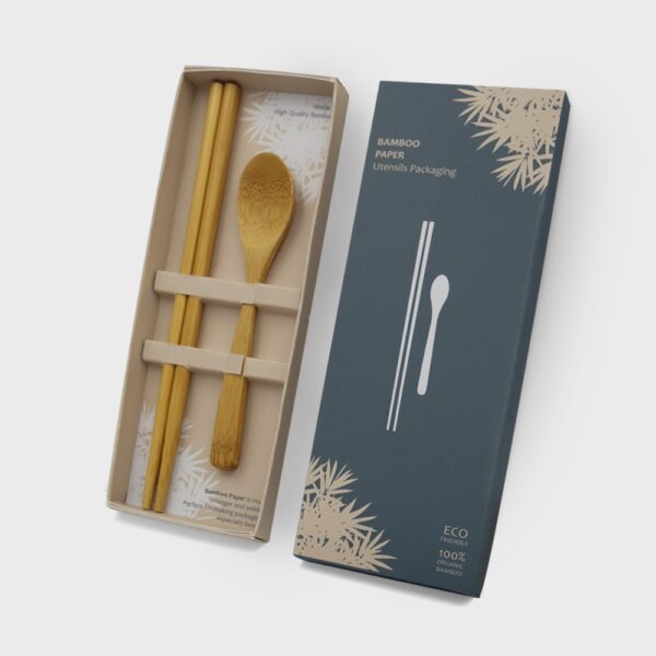 Utensils Bamboo Paper Packaging