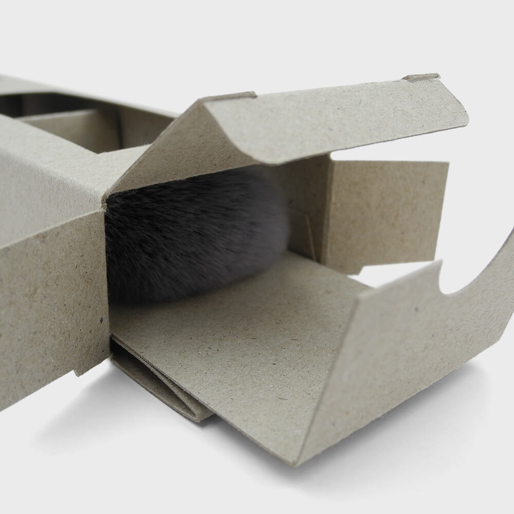 Recycled Grey Cardboard Rectangle Makeup Brush Box