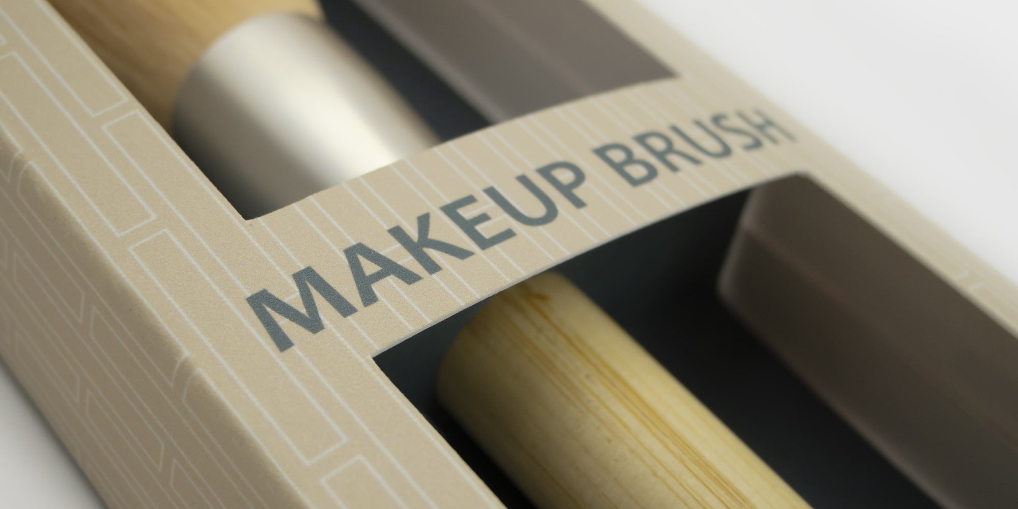 Bamboo Paper Packaging - Makeup Brush Box