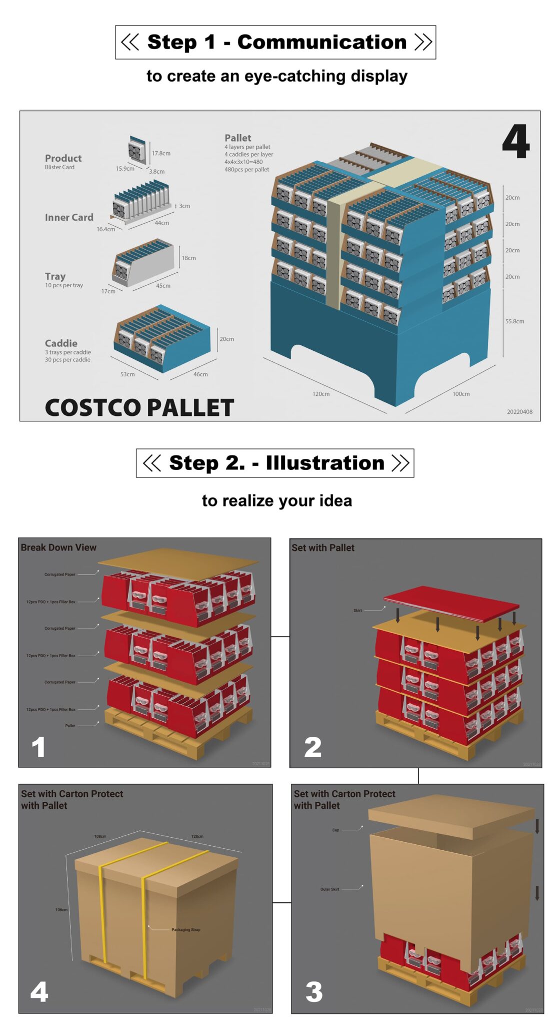 Corrugated Cardboard Display in Costco and Walmart KHPack Company