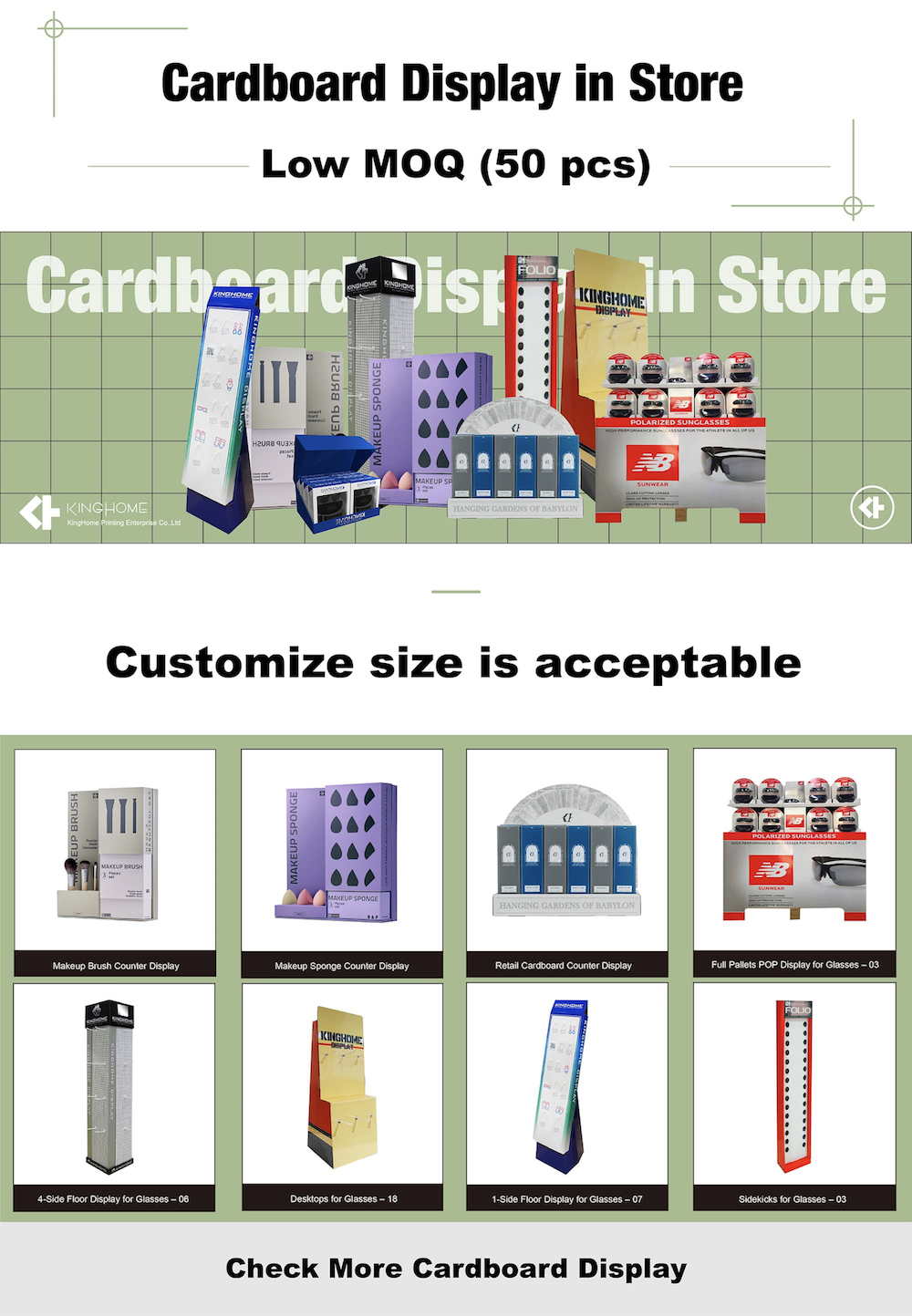 Eco Friendly and Sustainable Packaging Manufacturer cardboard display stand