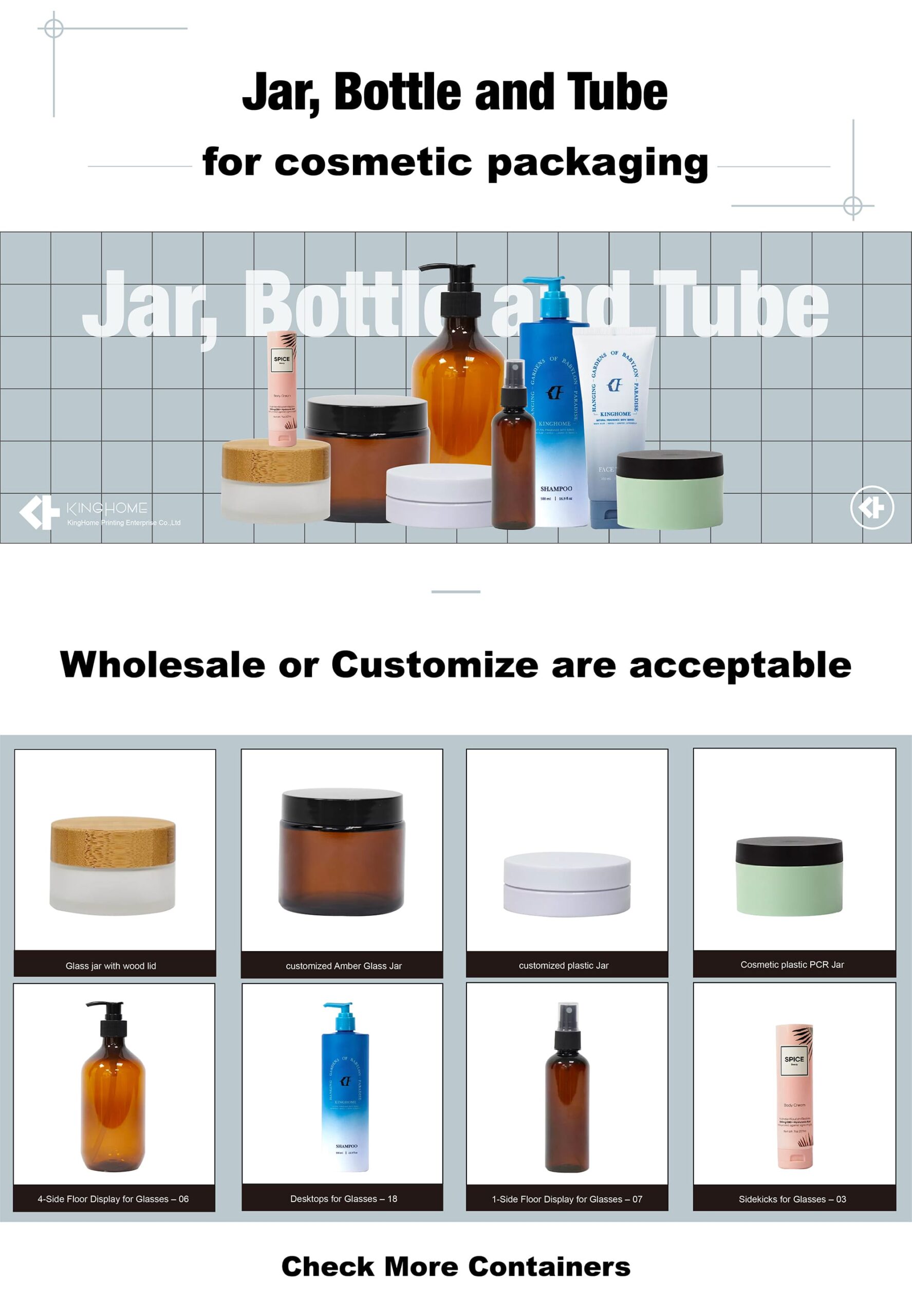 Eco Friendly and Sustainable Packaging Manufacturer jar bottle tube