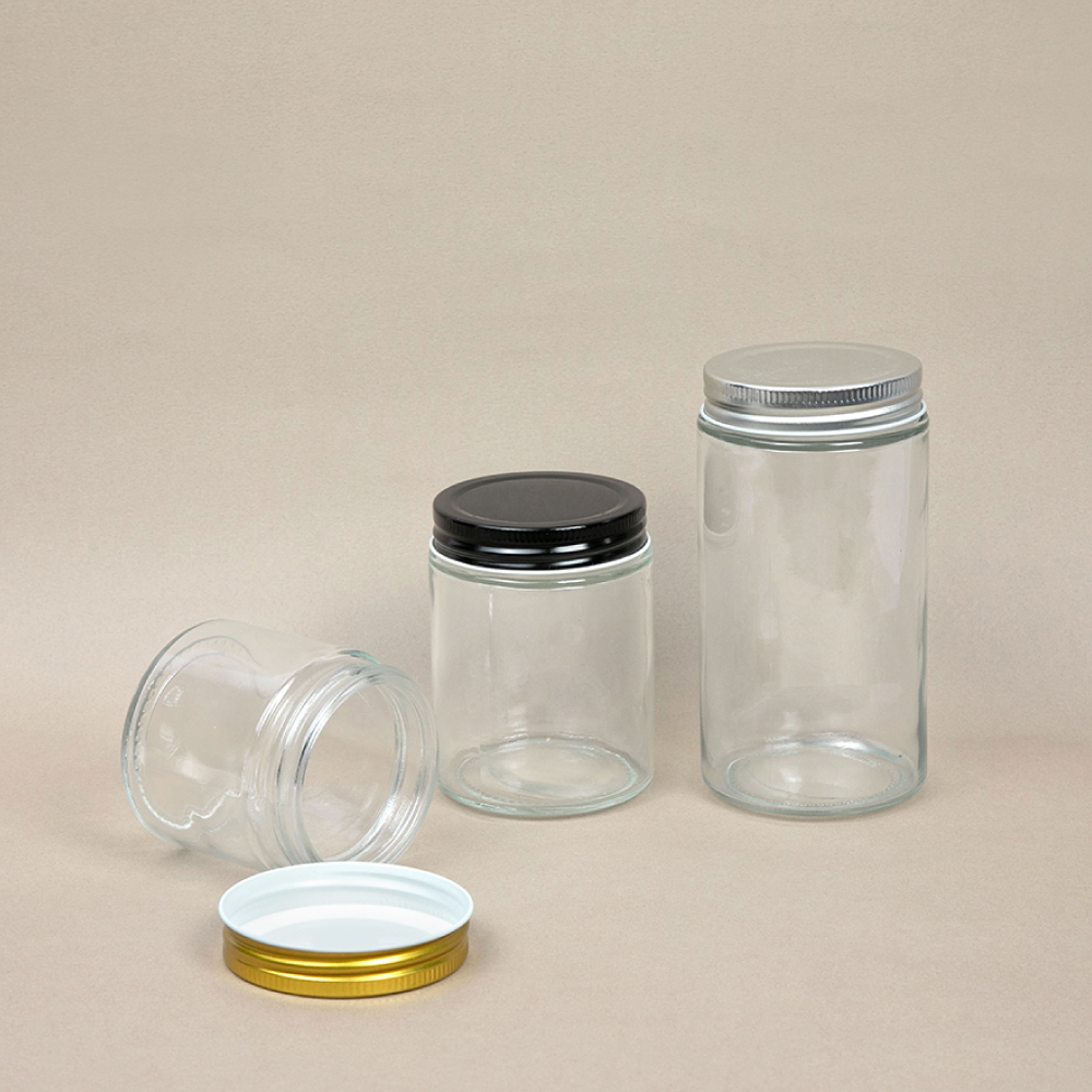 Glass Jar & Metal Lid